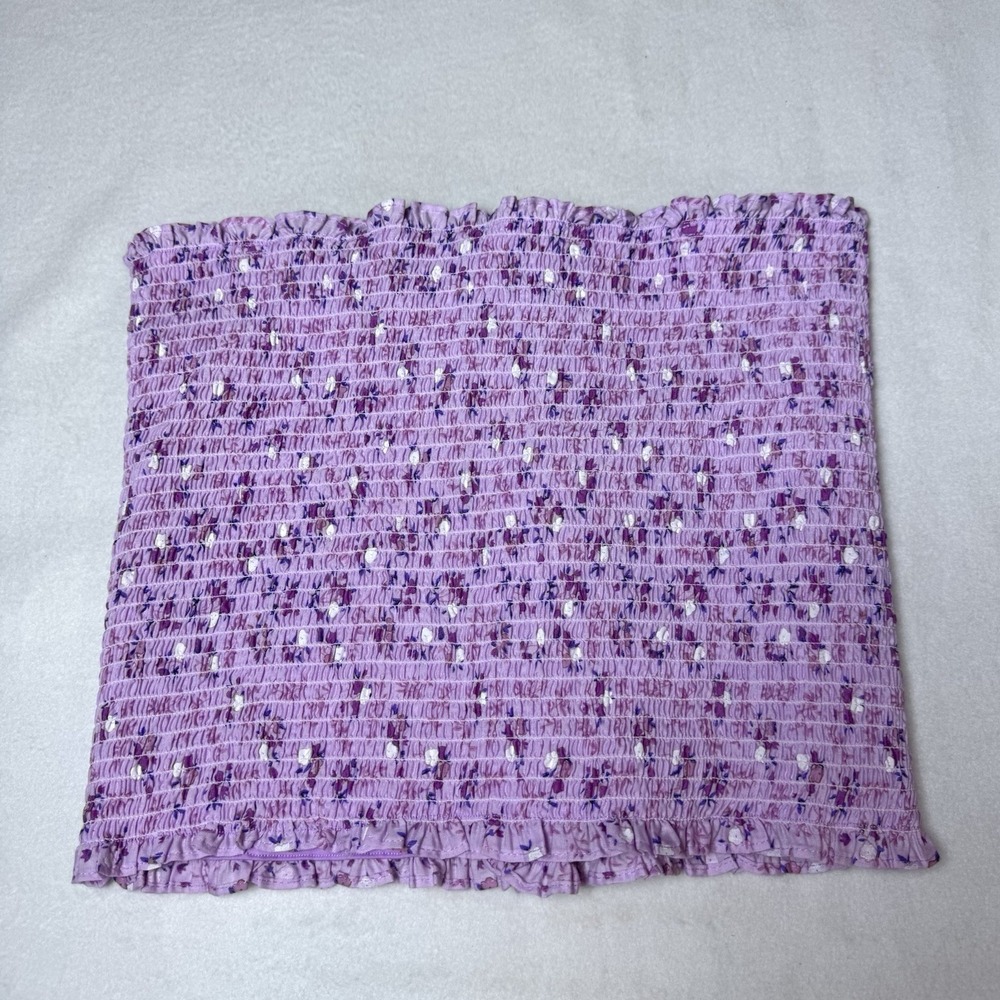 Expand-a-Band EAB Breast Binder Womens Size XL Purple Floral Strapless Top